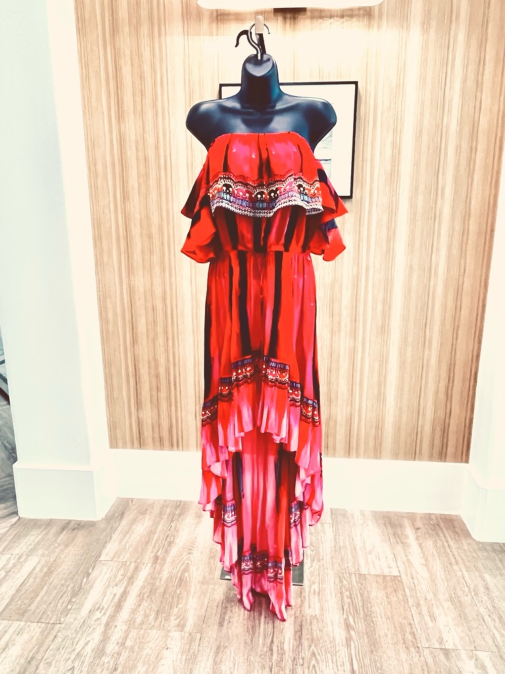 Shahida Parides High-Low Off-Shoulder Maxi Dress